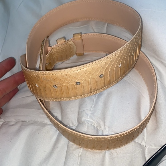 Dame Vintage Snake Skin Belt L (40”) cream - Picture 6 of 7